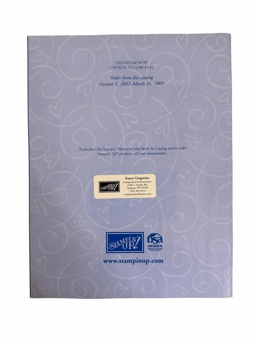 3 Stampin' Up! Idea Book & Catalogs from 2002, 2003 & 2004